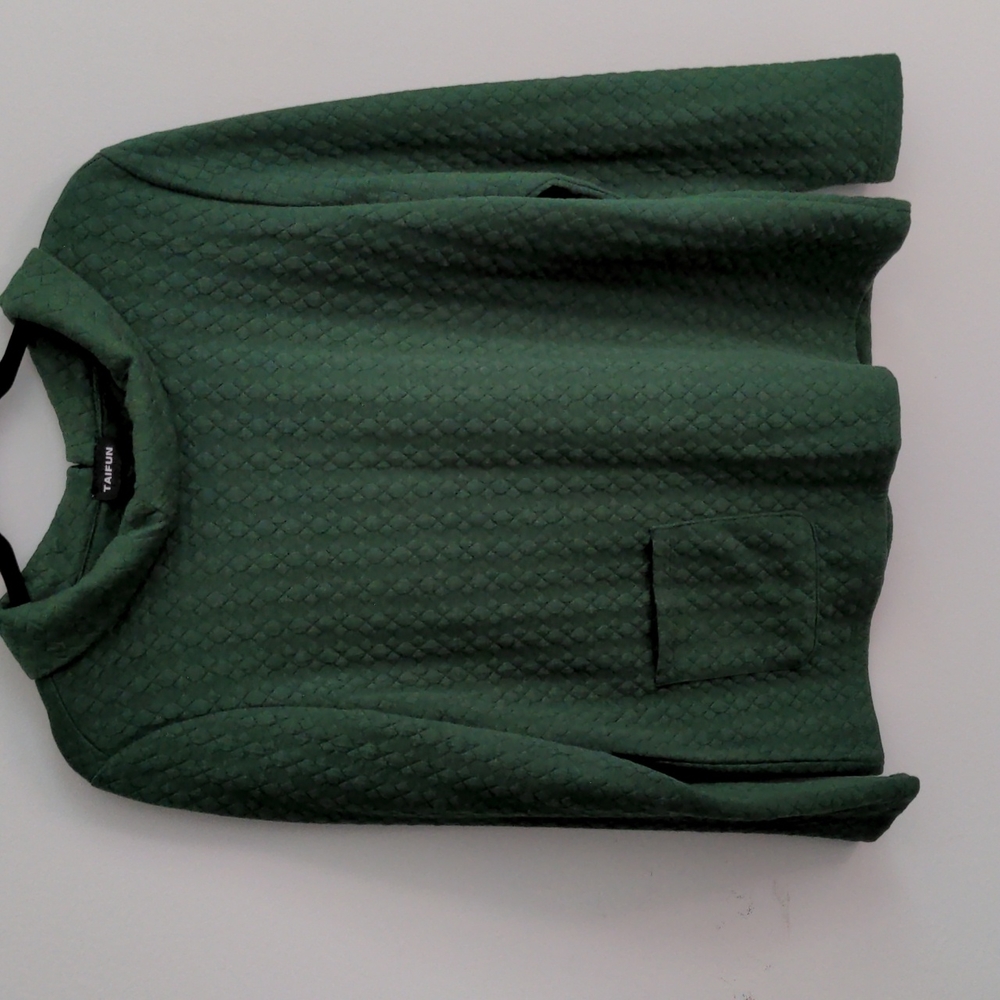 *Last Chance* Taifun emerald green cowl sweater, (M)